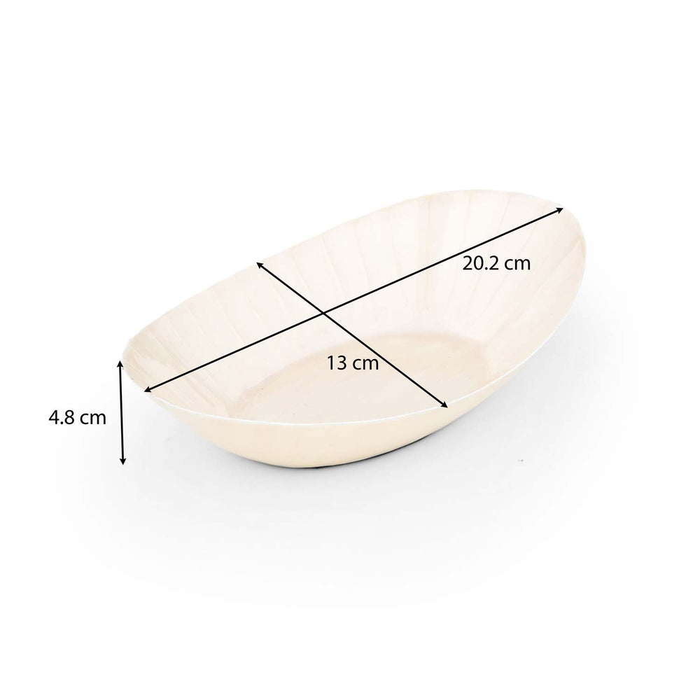 Boat Shaped Serving Platter Large- Cream