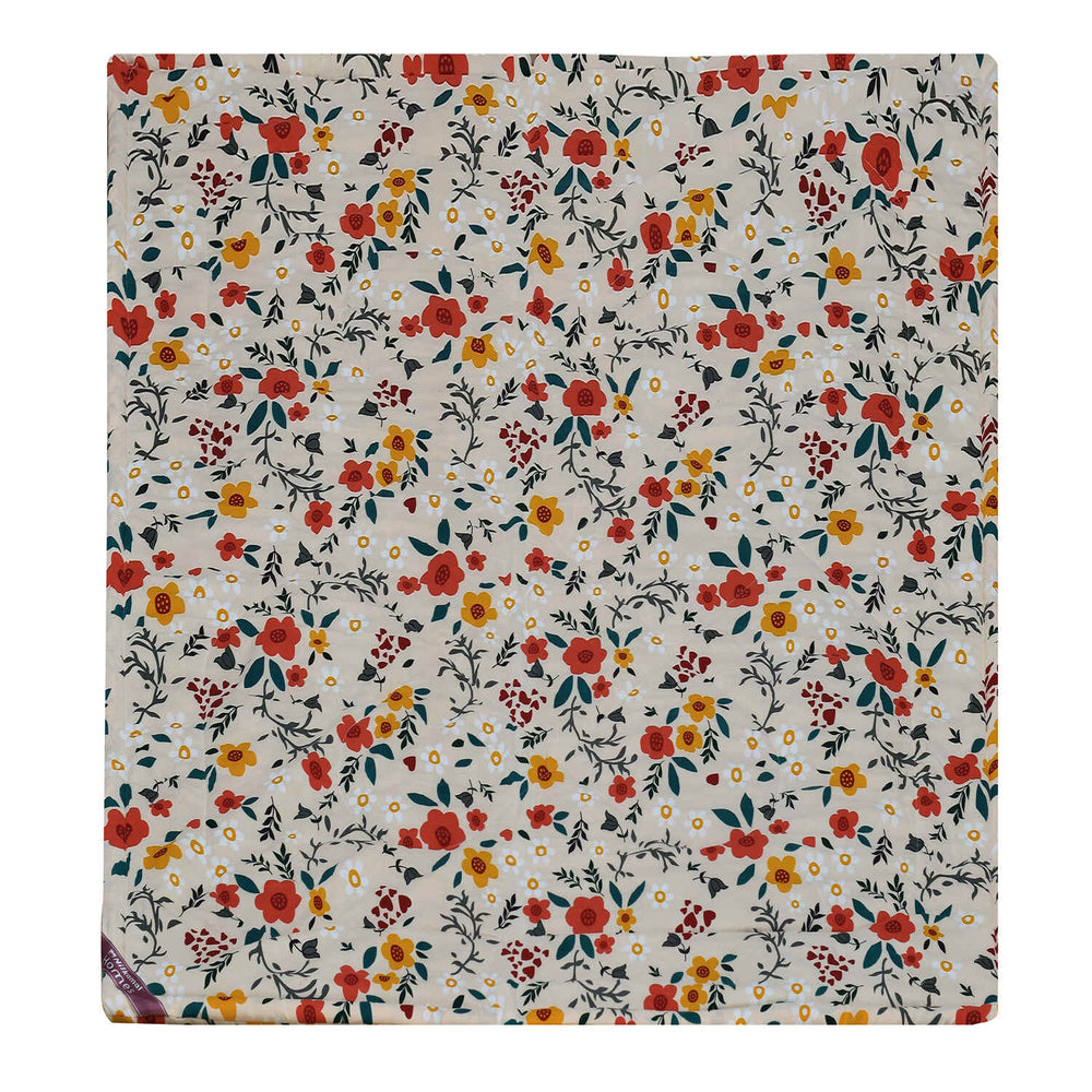 Floral 4 Pieces Polyester Double Bedding Set (Multicolor)