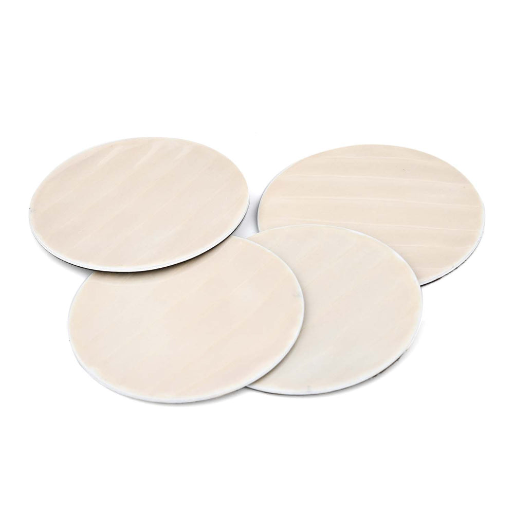 Decorative Round Coasters Set of 4- Cream
