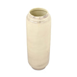 Decorative Tall Floor Oval Vase- White