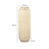 Decorative Tall Floor Oval Vase- White