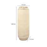 Decorative Tall Floor Oval Vase- White