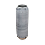 Decorative Tall Floor Vase with Golden Branch- Grey and Gold