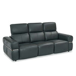 Castel 3 Seater Leather Electric Sofa Recliner- Green