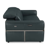 Castel 3 Seater Leather Electric Sofa Recliner- Green