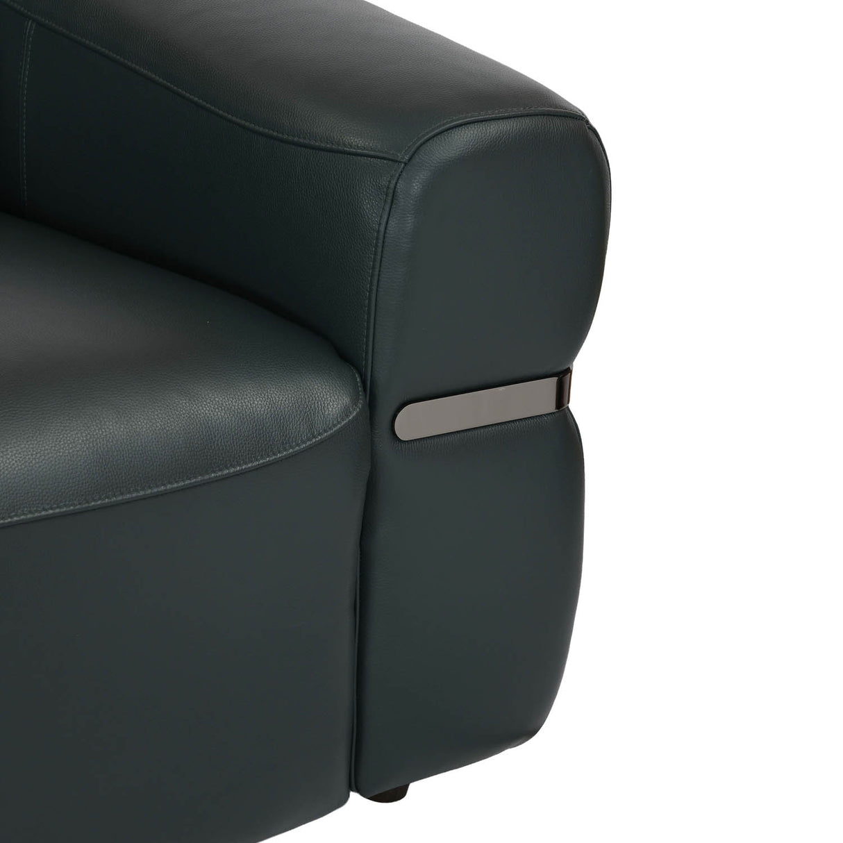 Castel 2 Seater Leather Electric Sofa Recliner with Storage Console- Green