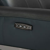 Castel 2 Seater Leather Electric Sofa Recliner with Storage Console- Green