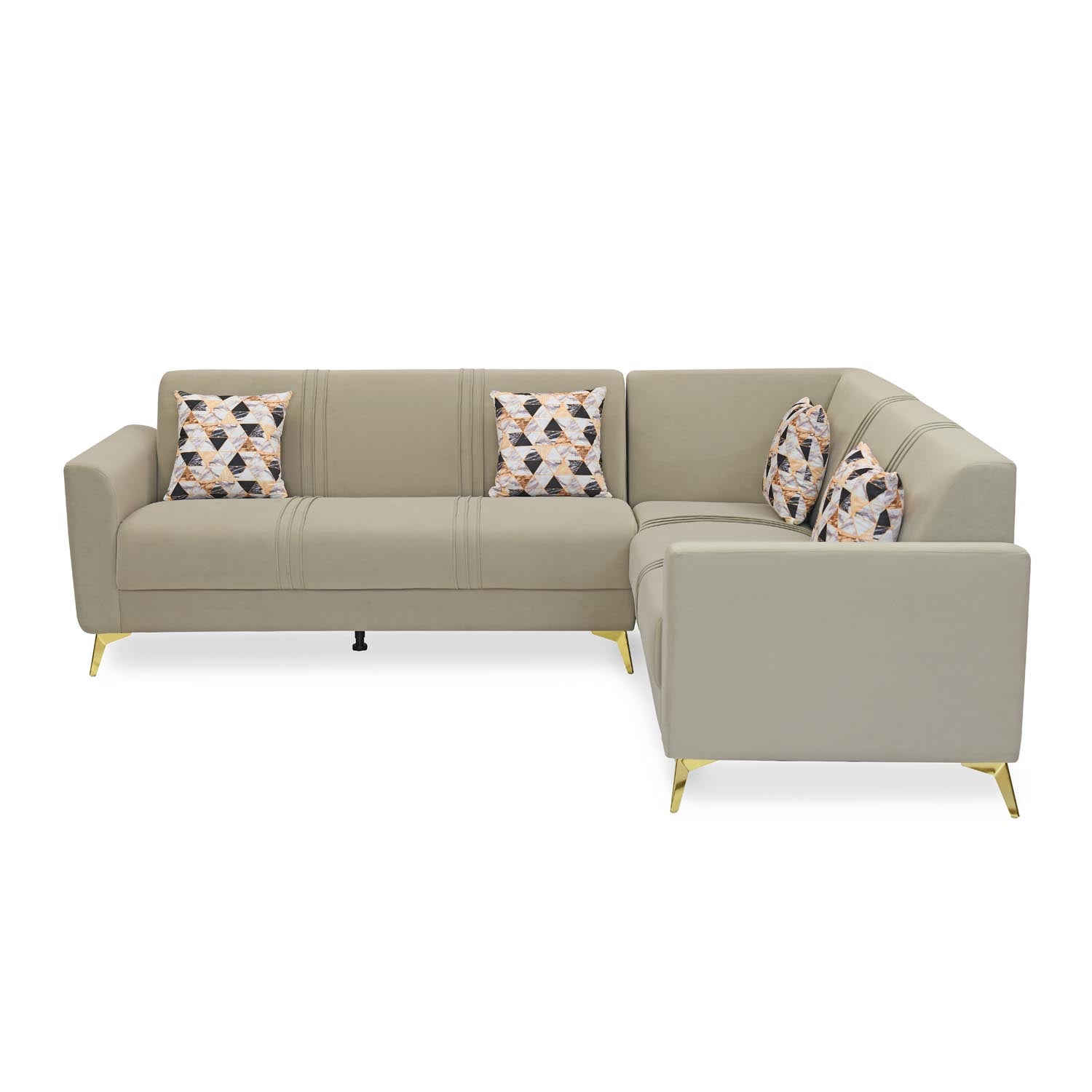 Copper Corner Sofa- Beige