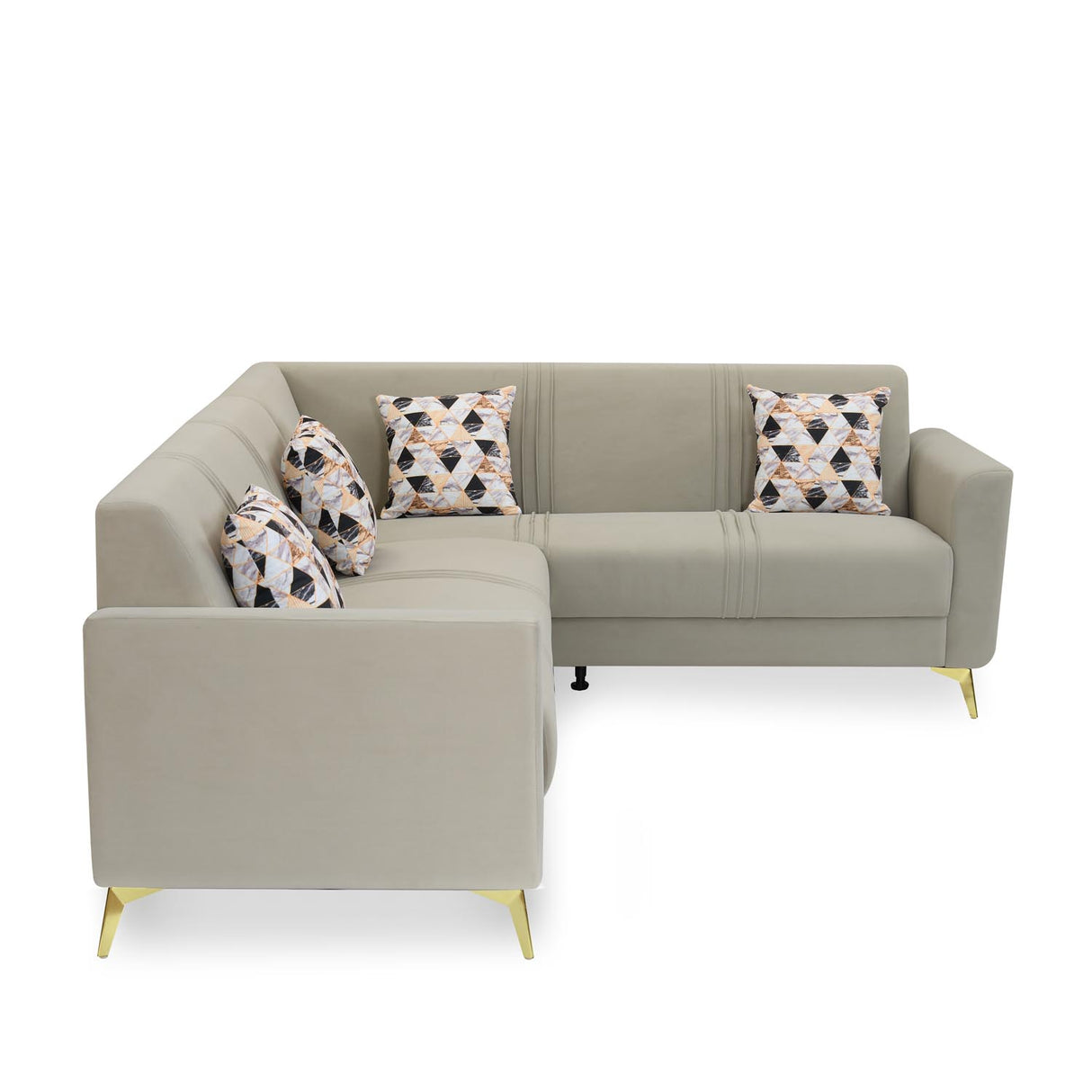 Copper Corner Sofa- Beige