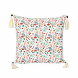 Floral Cotton 16" x 16" Filled Cushion- Multicolor