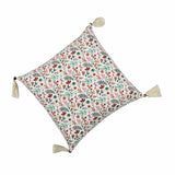 Floral Cotton 16" x 16" Filled Cushion- Multicolor