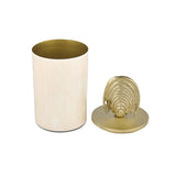Cannister with Arch Lid Large- Cream and Gold