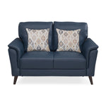 Aiden 2 Seater Leatherette Sofa- Navy Blue