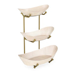 3 Tier Fruit Stand- Cream and Gold