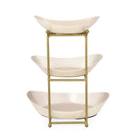 3 Tier Fruit Stand- Cream and Gold