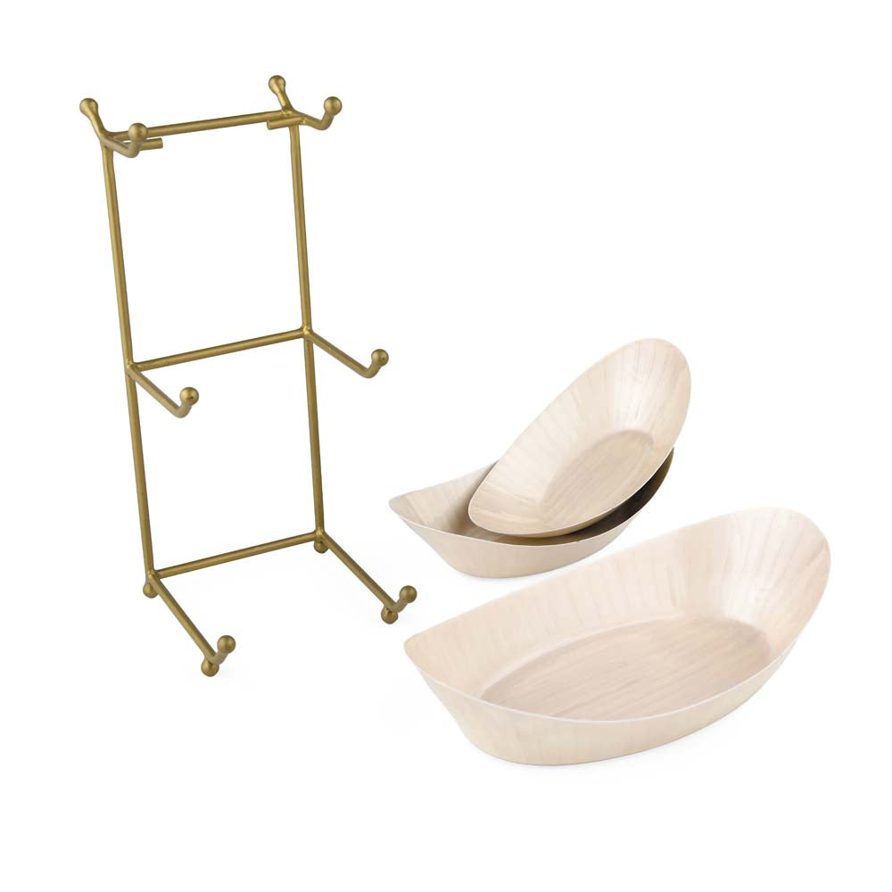 3 Tier Fruit Stand- Cream and Gold