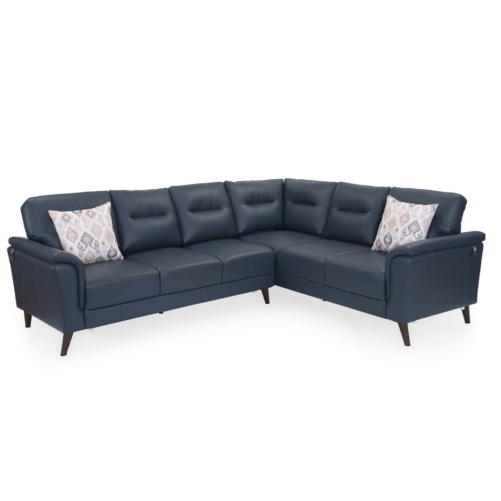 Aiden Corner Sofa- Navy Blue