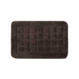 Rectangular Plush Polyester 16" x 24" Bath Mat (Brown)