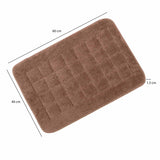 Rectangular Plush Polyester 16" x 24" Bath Mat (Camel Brown)