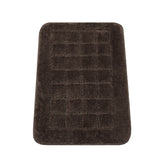 Rectangular Plush Polyester 16" x 24" Bath Mat (Brown)