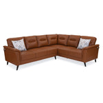 Aiden Leatherette Corner Sofa- Tan Brown