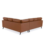 Aiden Leatherette Corner Sofa- Tan Brown