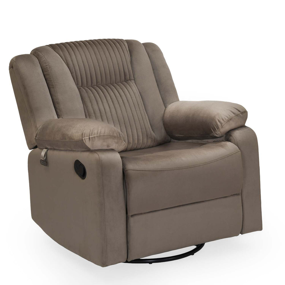 Quito 1 Seater Manual Recliner Sofa- Brown