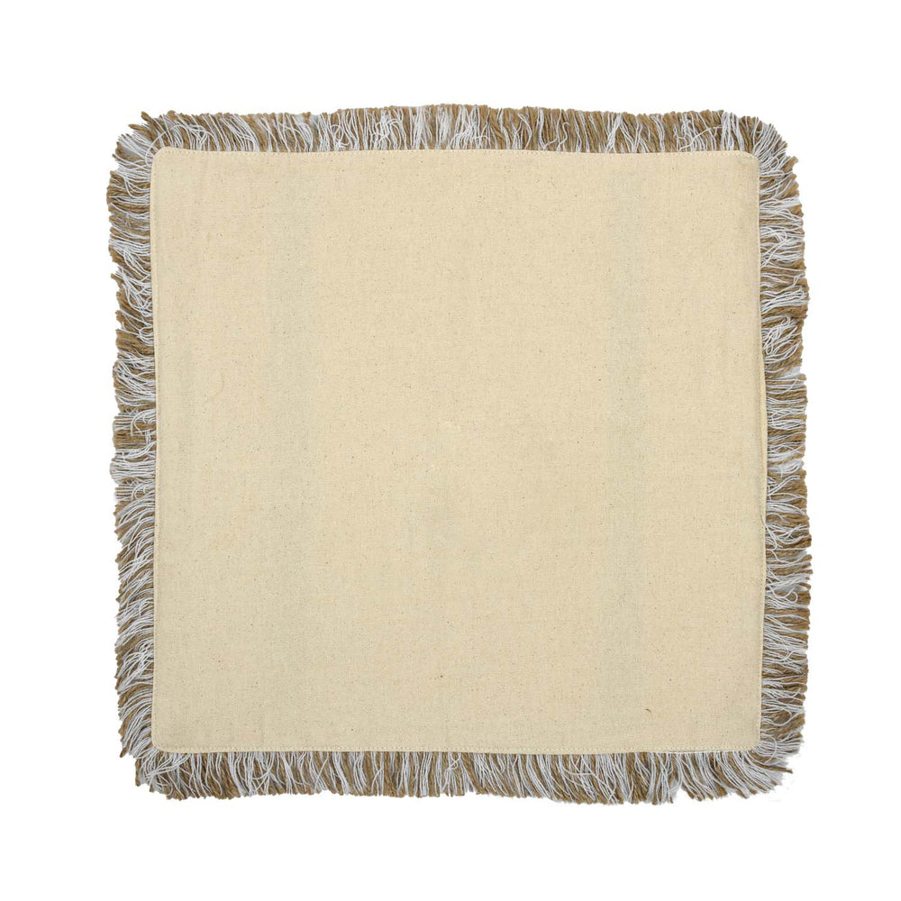 Palm Tree Embroidery Cotton Trivet- Beige and Brown