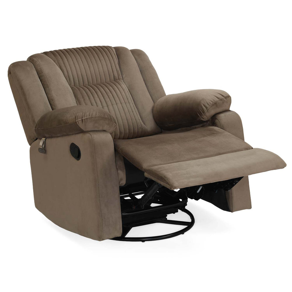 Quito 1 Seater Manual Recliner Sofa- Brown