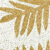 Leaf Beaded Polyester Table Runner Large- Gold