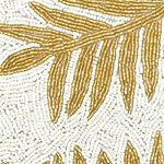 Leaf Beaded Polyester Table Runner Large- Gold