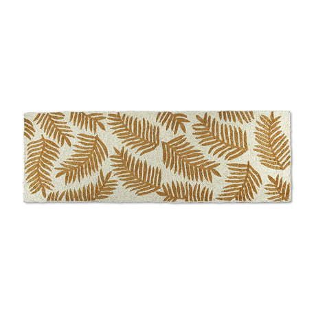 Leaf Beaded Polyester Table Runner Large- Gold