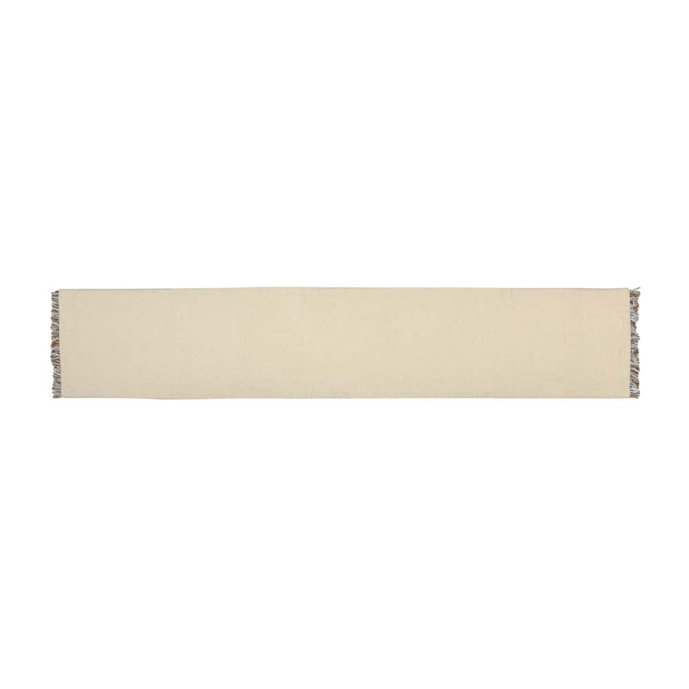 Palm Tree Embroidery Cotton Table Runner Large- Beige and Brown