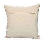 Leaf Beaded Polyester Cushion Cover- Gold and Off-white