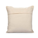 Leaf Beaded Polyester Cushion Cover- Gold