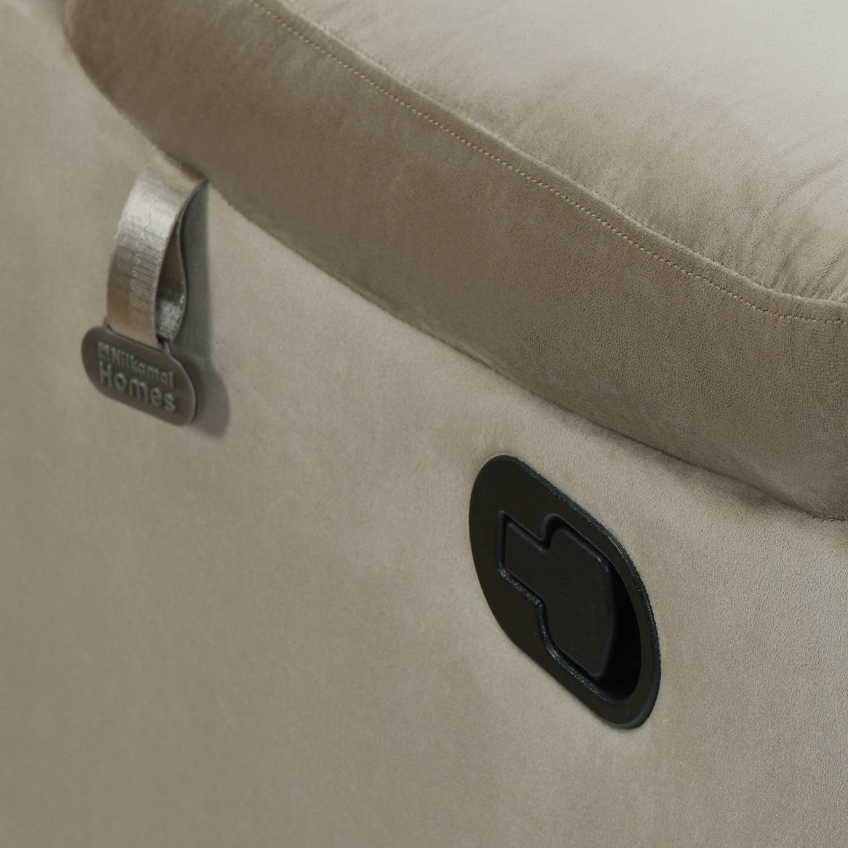 Rosia 2 Seater Recliner Sofa with Console- Light Brown