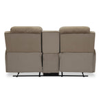 Rosia 2 Seater Recliner Sofa with Console- Light Brown