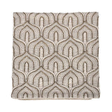 Arch Shaped Pattern Fabric Cushion Cover- Beige and Gold