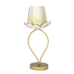 Decorative Lotus Candle Holder Large- Gold