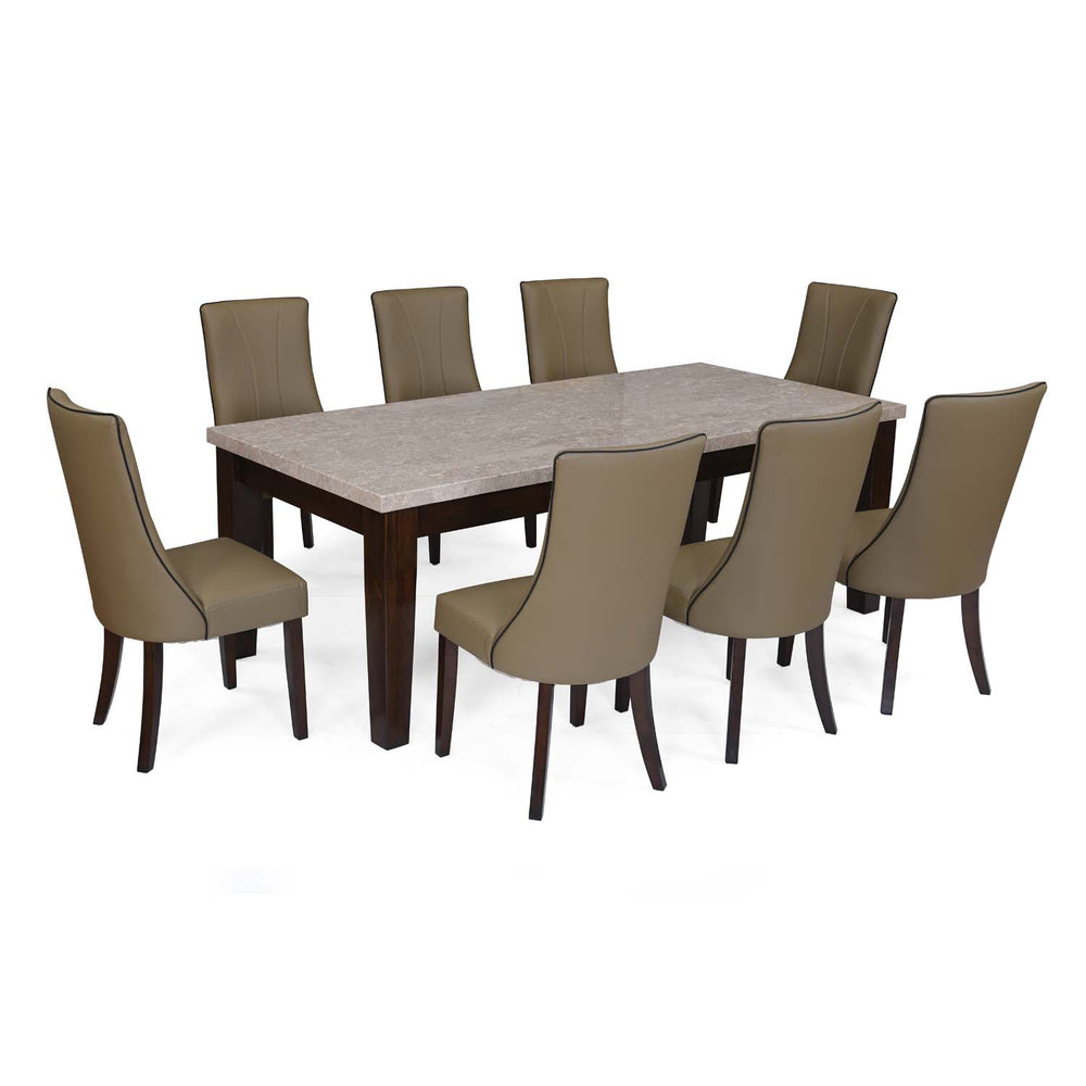 Prince 8 Seater Dining Set - Walnut Brown