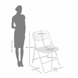 Aero Metal Folding Chair- White