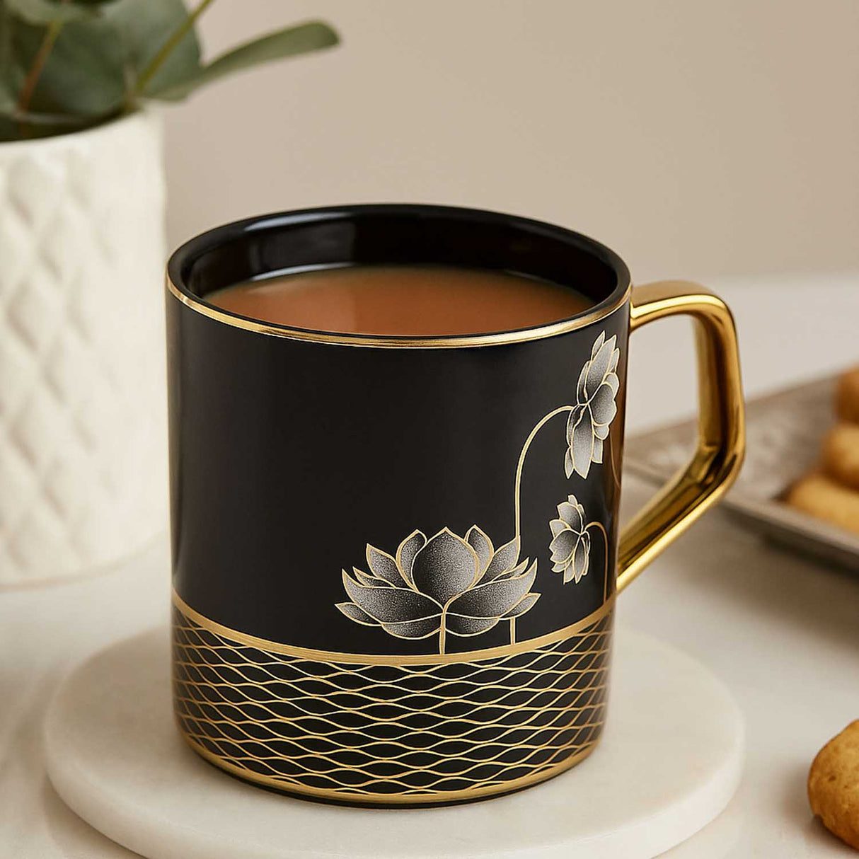 Porcelain Coffee Mug Set of 6- Black