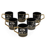 Porcelain Coffee Mug Set of 6- Black