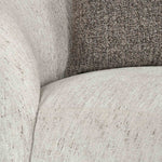 Giorgio Left Chaise Lounge Textured Fabric Sofa- Ivory