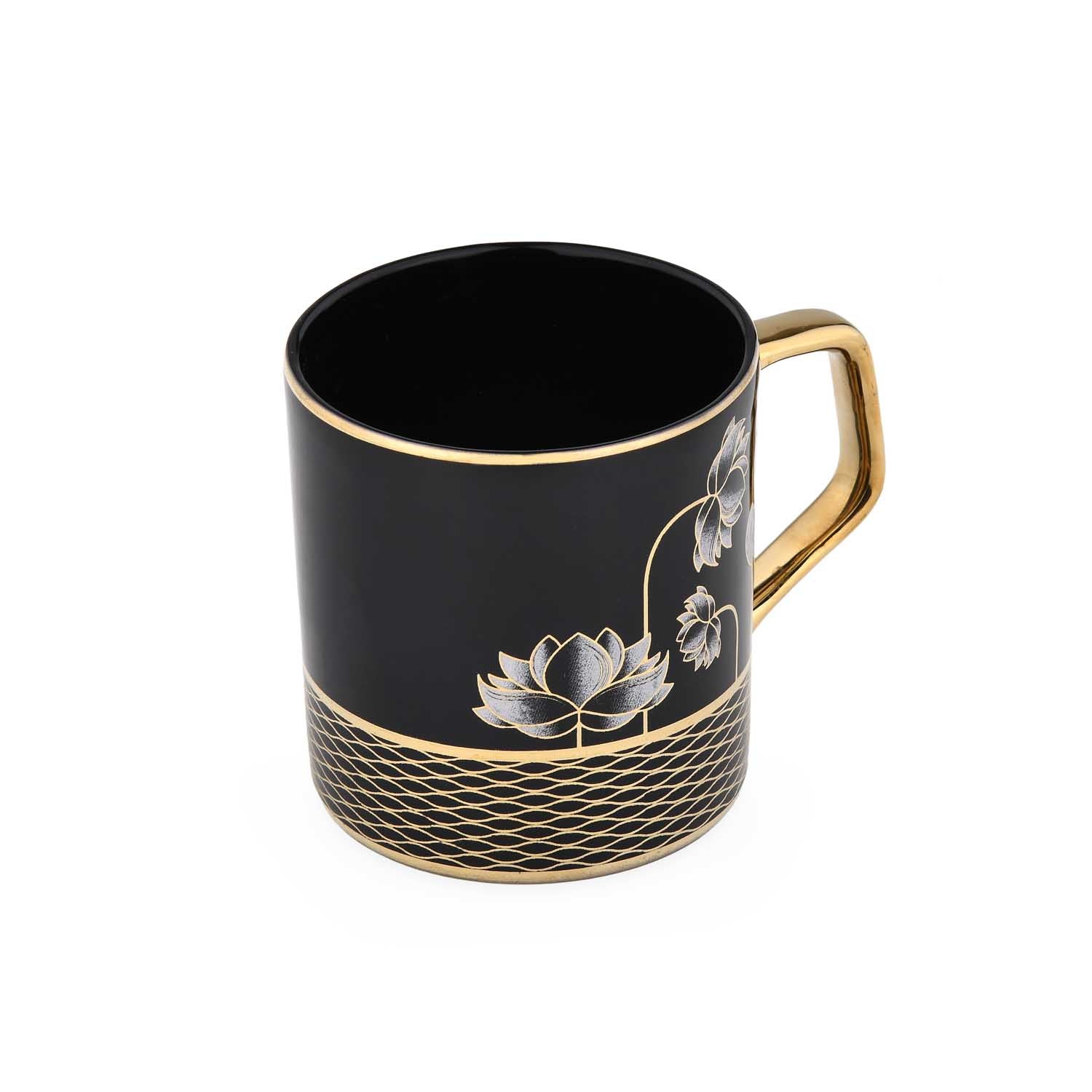 Porcelain Coffee Mug Set of 6- Black
