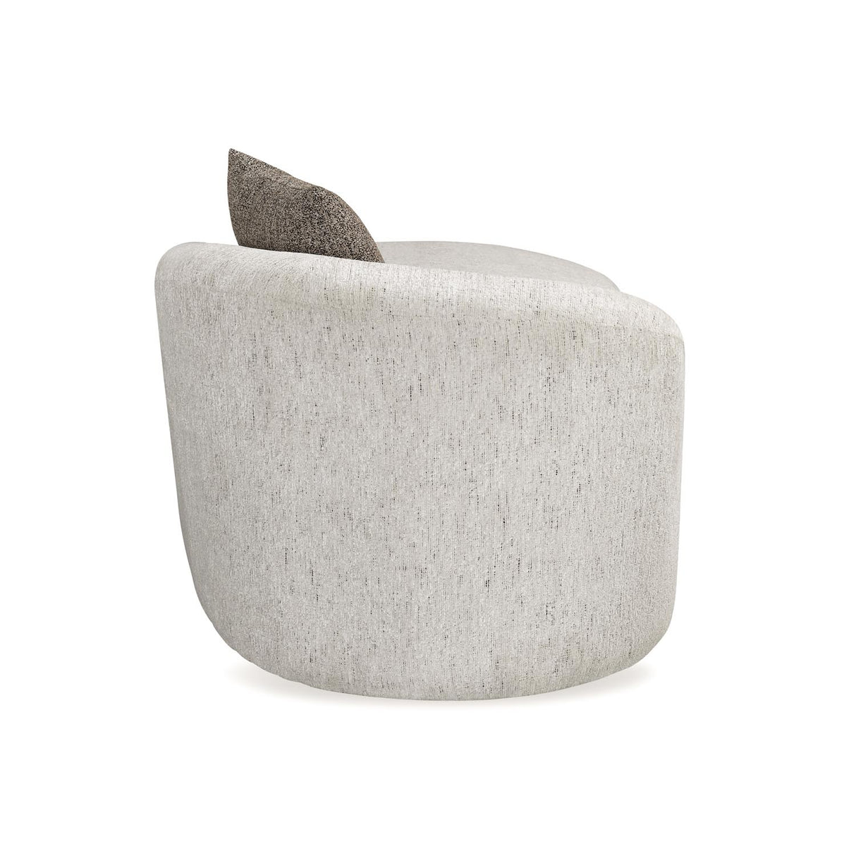 Giorgio Left Chaise Lounge Textured Fabric Sofa- Ivory