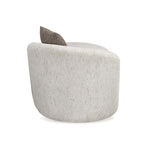 Giorgio Left Chaise Lounge Textured Fabric Sofa- Ivory