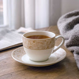 Porcelain Cup and Saucer Set of 6- White