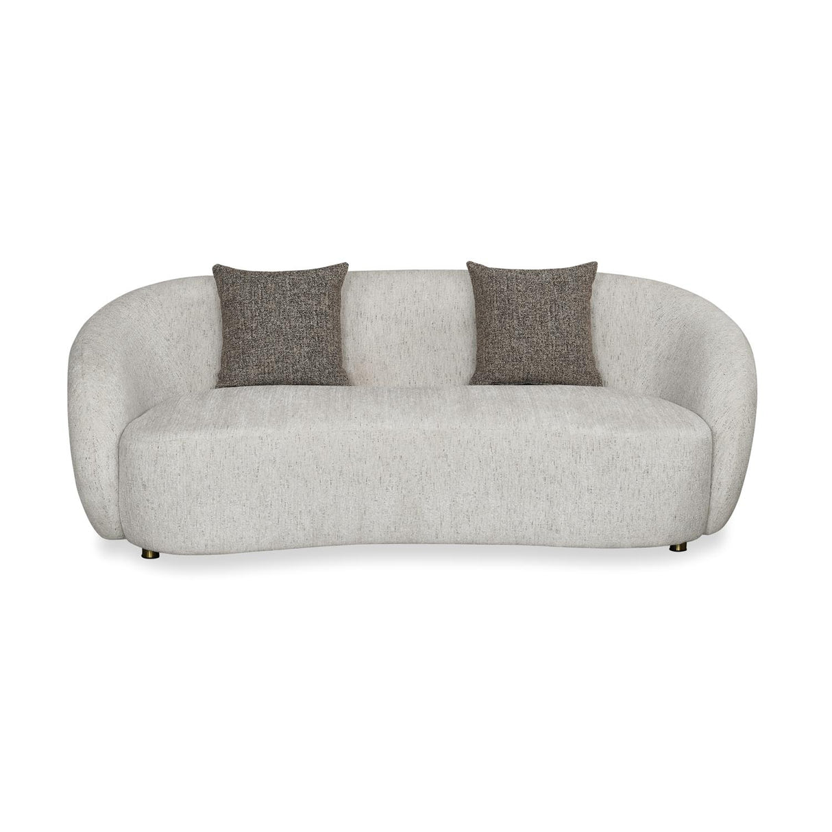 Giorgio 3 Seater Textured Fabric Sofa- Ivory