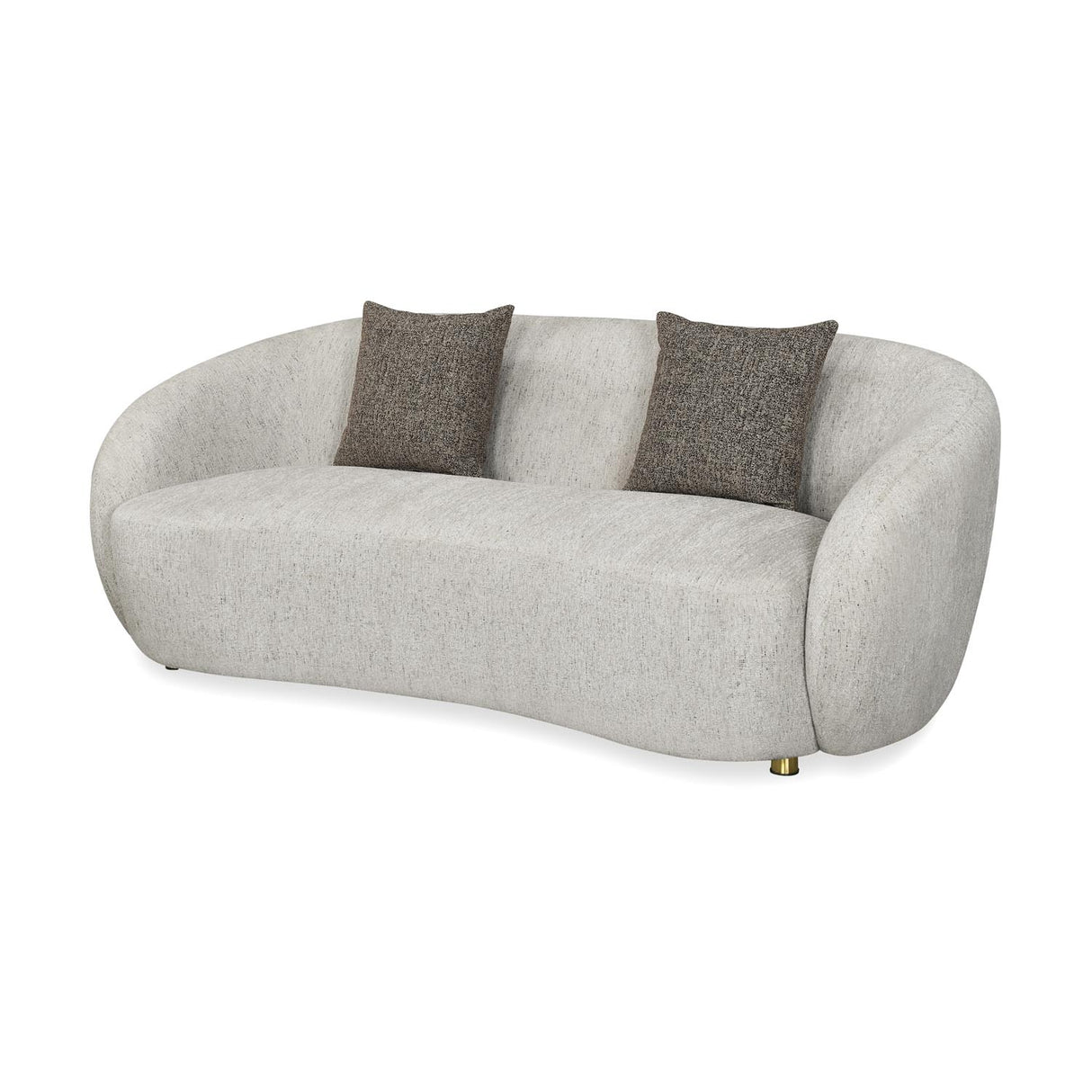 Giorgio 3 Seater Textured Fabric Sofa- Ivory